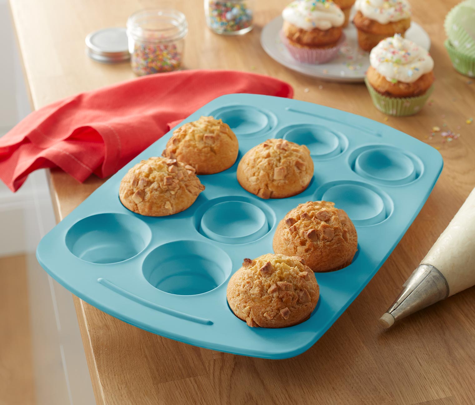Plaque à muffins pliable en silicone