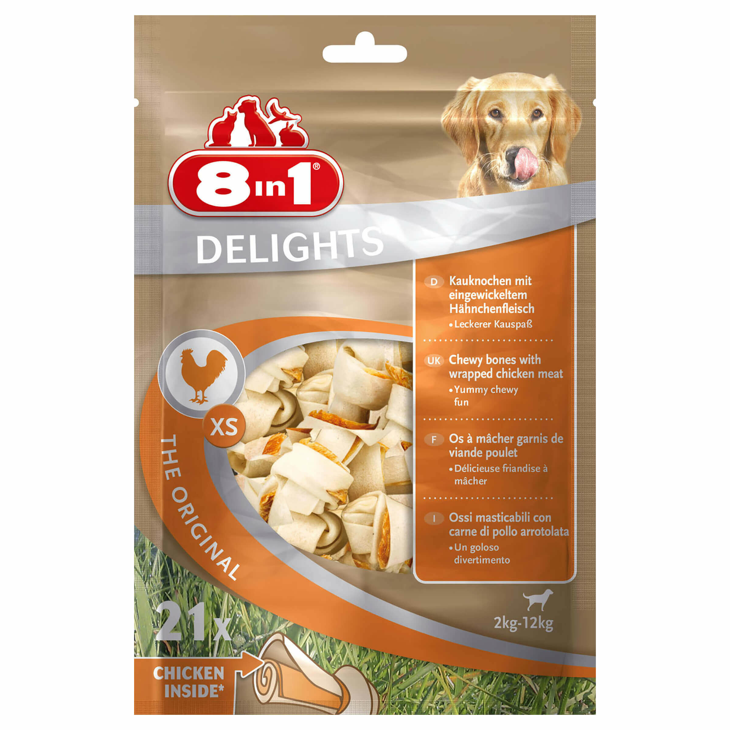 8in1 Delights Pack XS 21 morceaux 252g