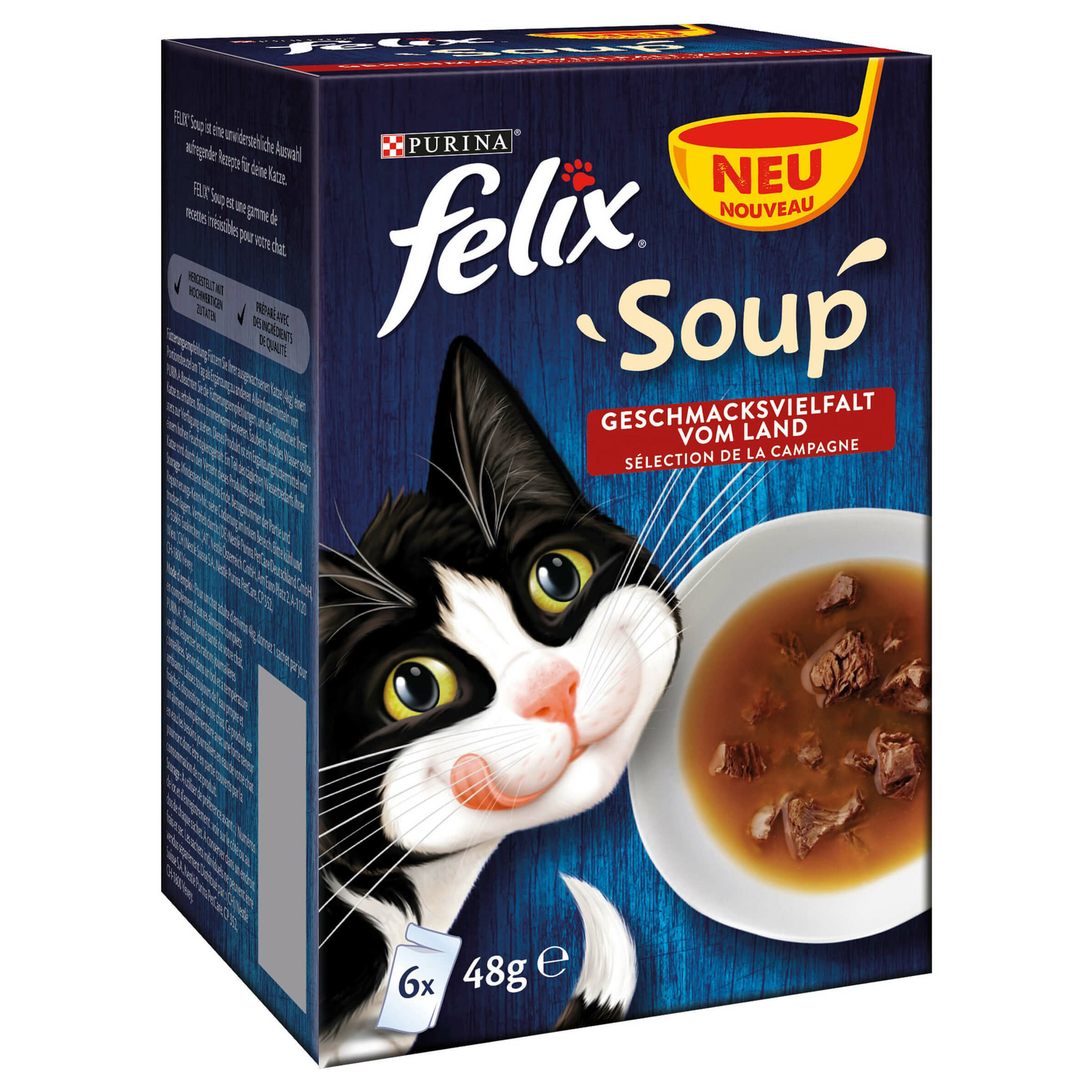 Aliment pour chats Felix Soup Sélection de la campagne 6x48g