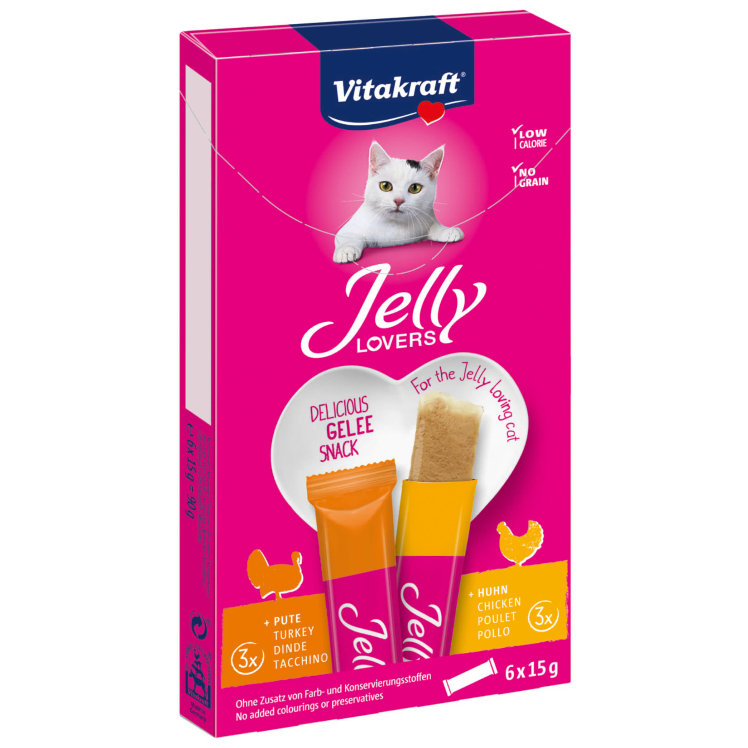 Aliment pour chats Vitakraft Jelly lovers Poulet et dinde 6x15g