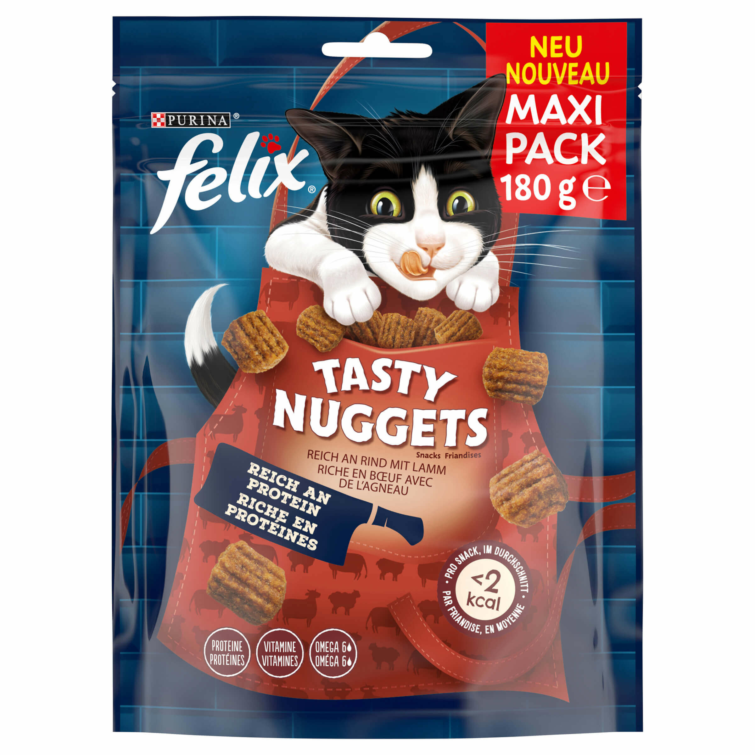 Felix Snacks pour chats Tasty Nuggets bœuf & agneau 180g