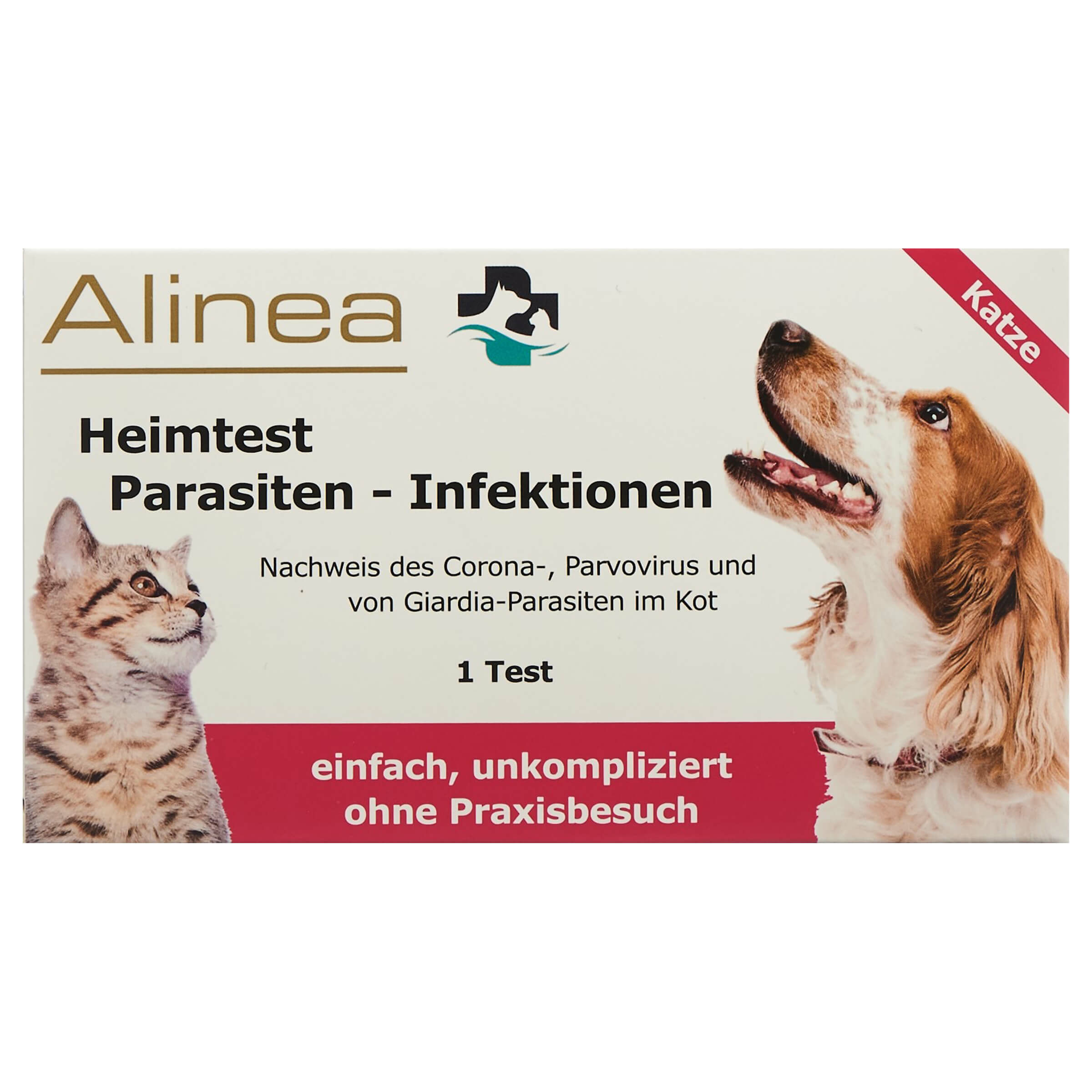 Alinea Test à domicile parasites/infections chez les chats 1test