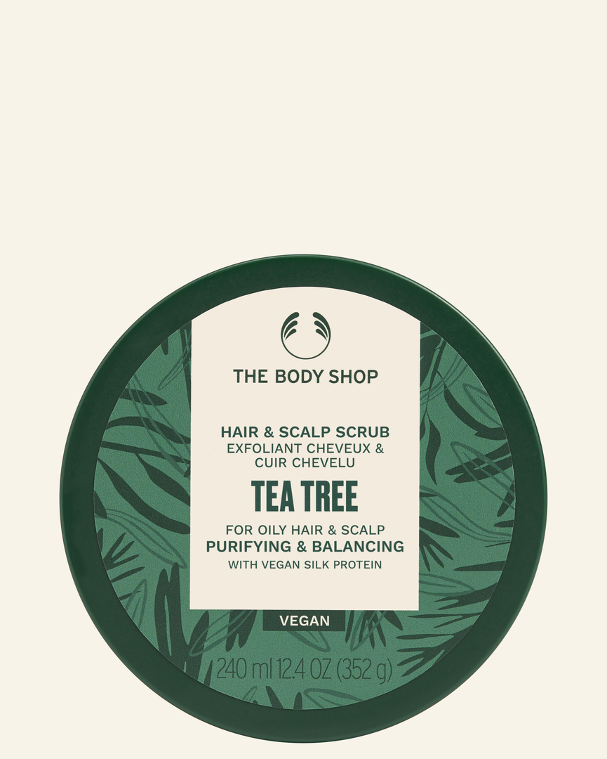 gommage cheveux & cuir chevelu purifiant & rééquilibrant arbre à thé