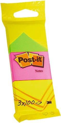 Post-it 6812 Notes Couleurs Néon 38 x 51 mm 3 blocs