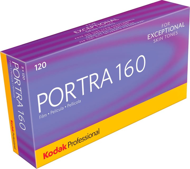 Film couleur KODAK PORTRA 160 Format 120 - Pack de 5