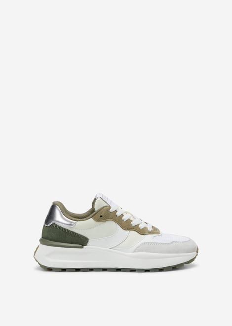 Baskets offwhite/olive