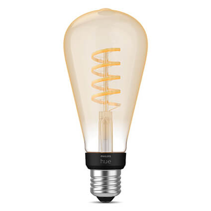 Ampoule connectée Philips Hue White Ambiance E27 Filament Edison 7W Transparent