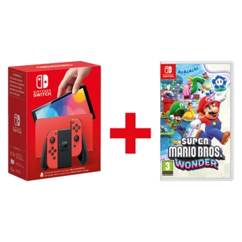 Nintendo Set Switch OLED Mario Edition rouge Super Bros Wonder [DFI]