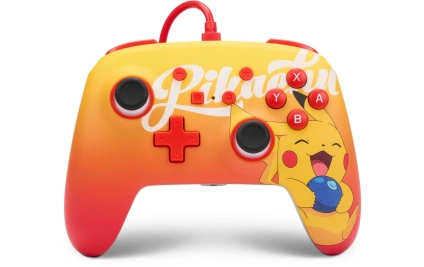 Power A Enhanced Wired Controller Orange Berry Pikachu gaming