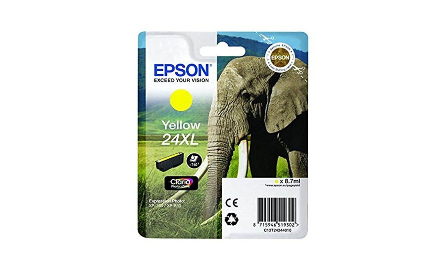 EPSON Elephant Cartouche "eléphant" - Encre Claria Photo Hd J (xl) Unisexe ONE SIZE