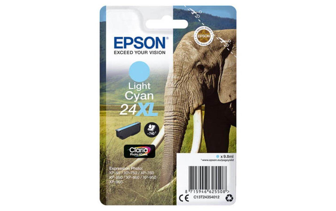 EPSON Elephant Cartouche "eléphant" - Encre Claria Photo Hd Cc (xl) Unisexe ONE SIZE