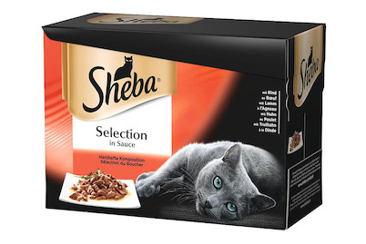 Sheba Aliment terre & mer Selection en sauce pour chat 12x85g