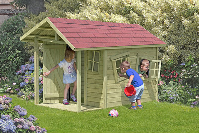 Neogard Maisonnette pour enfants Nora avec bardeaux de toit | 2.4 × 1.5 × 1.6 m