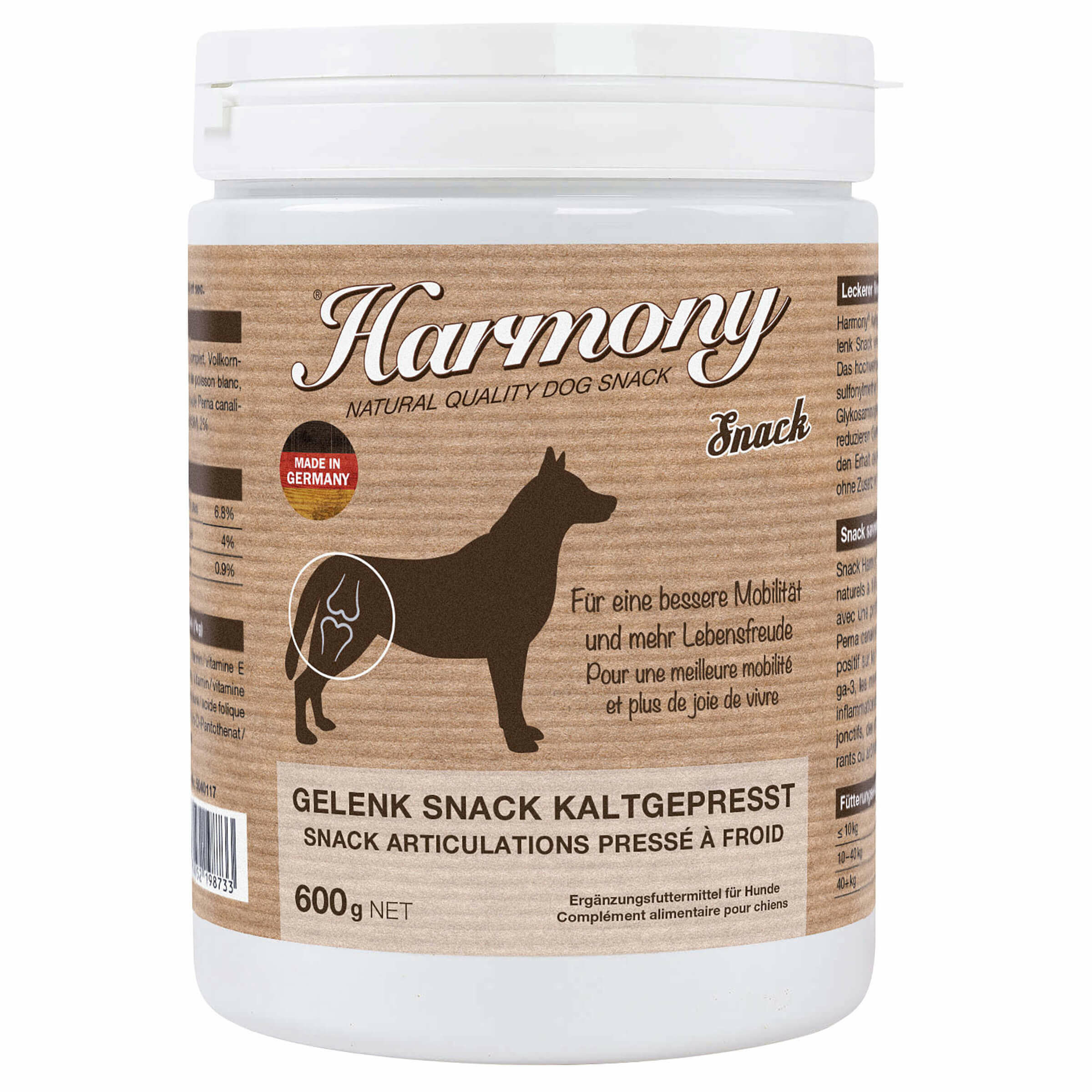 Harmony Dog Natural Snack pour chiens pour les articulations 600g