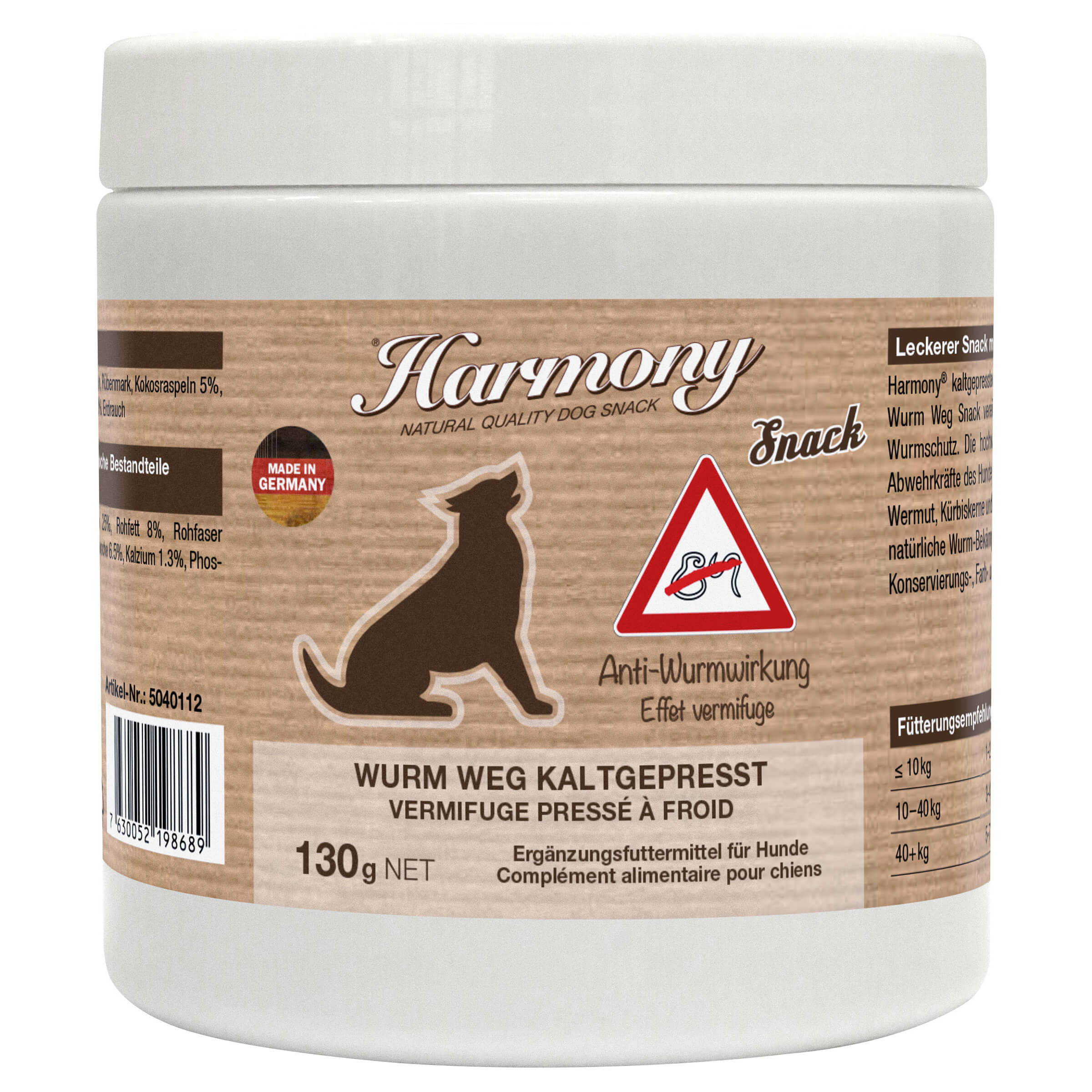 Harmony Dog Natural snack pour chiens effet vermifuge 130g