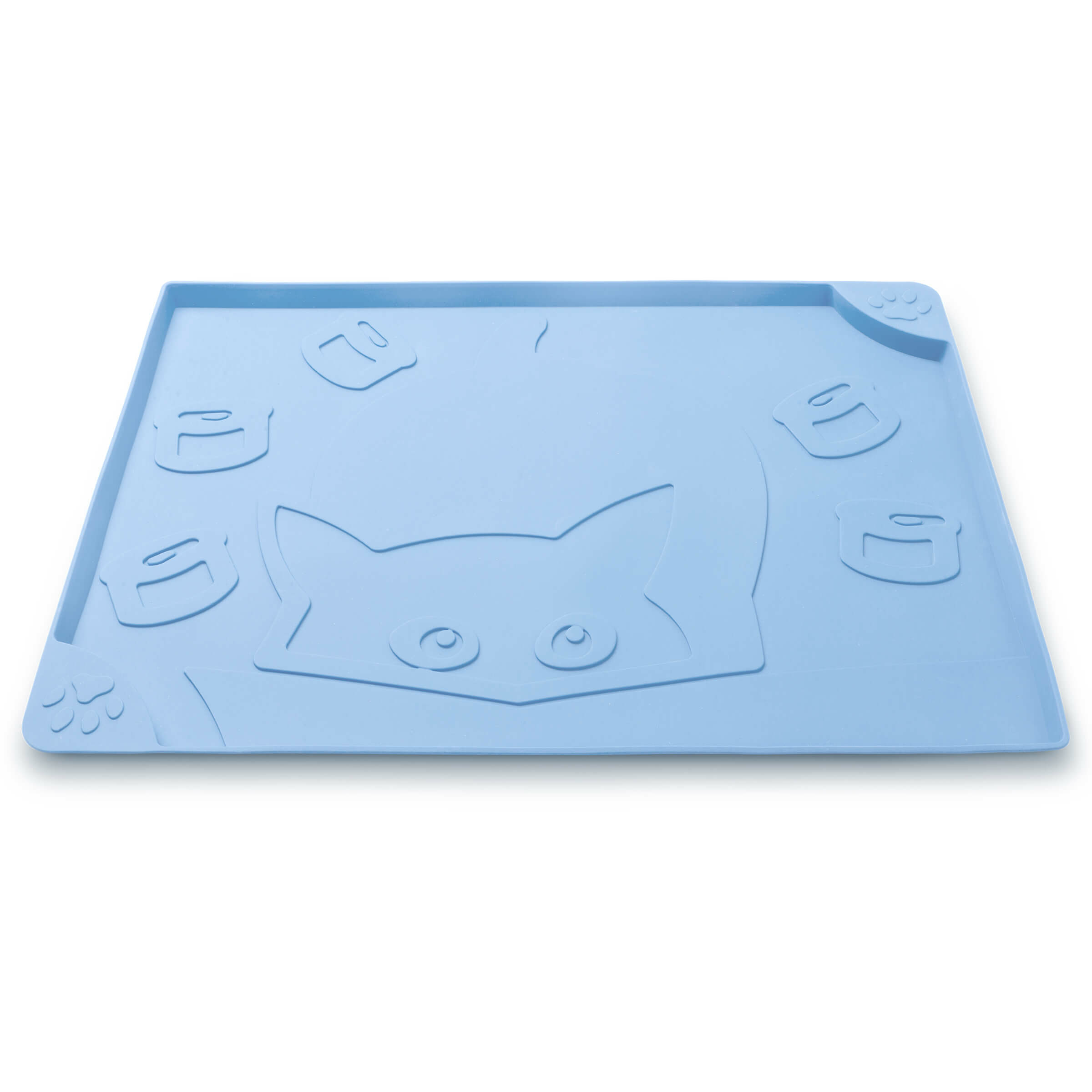 Freezack Tapis de gamelle Square Cat&Cans bleu