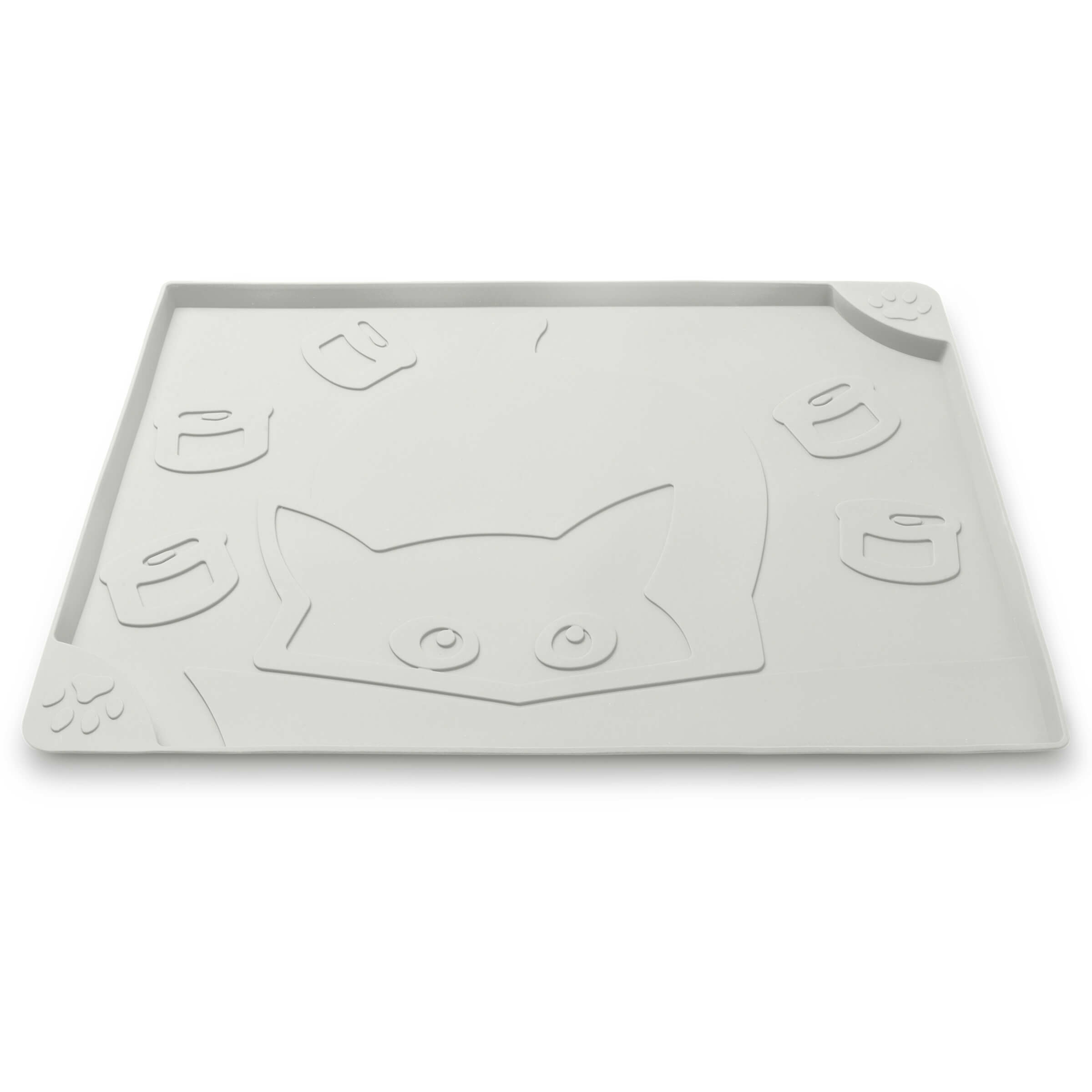 Freezack Tapis de gamelle Square Cat&Cans gris