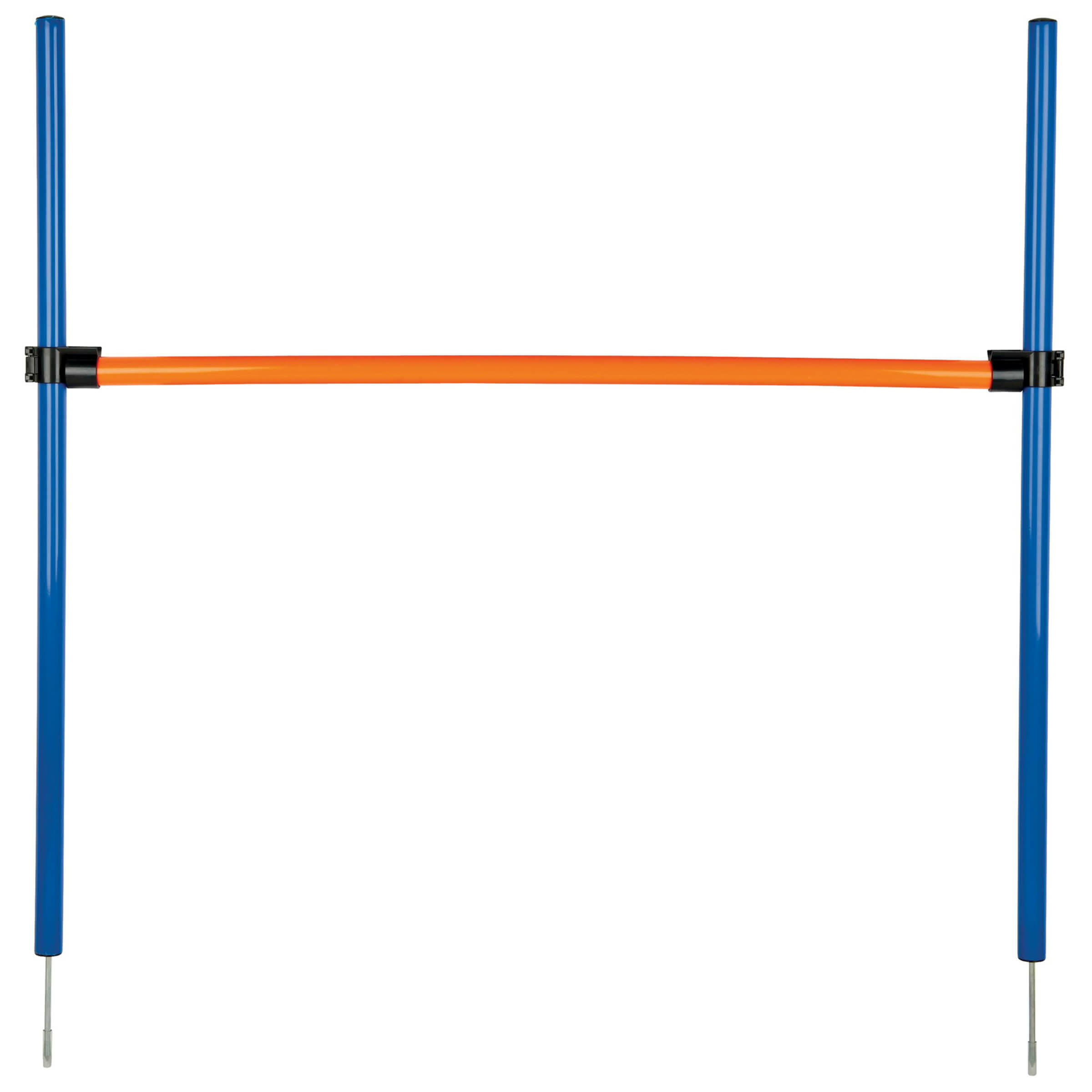 Dog Activity Obstacle Agility, plastique, 123 × 115 cm, ø 3 cm, bleu/orange