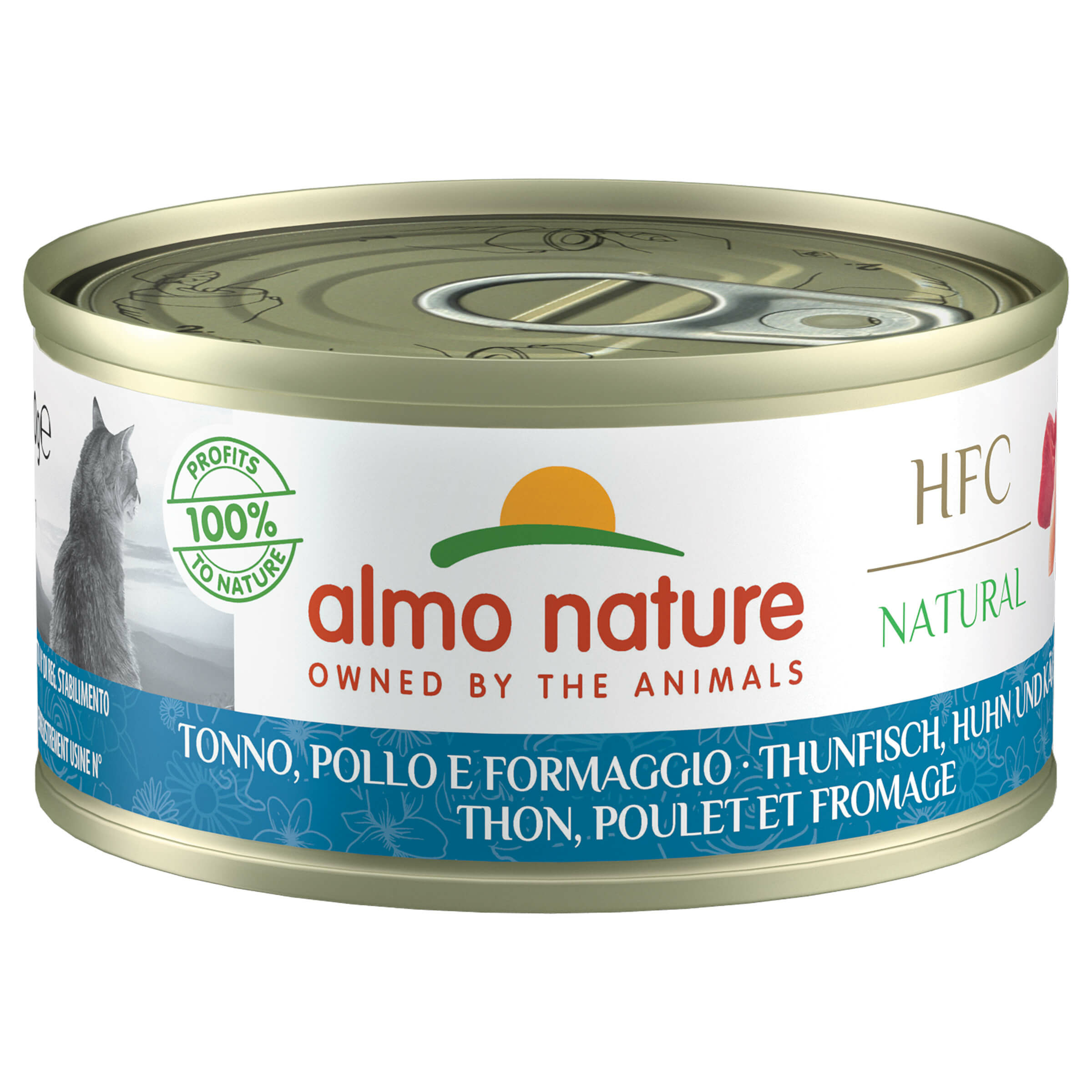 Almo Nature Chat Thon, Poulet & Fromage 24x70g