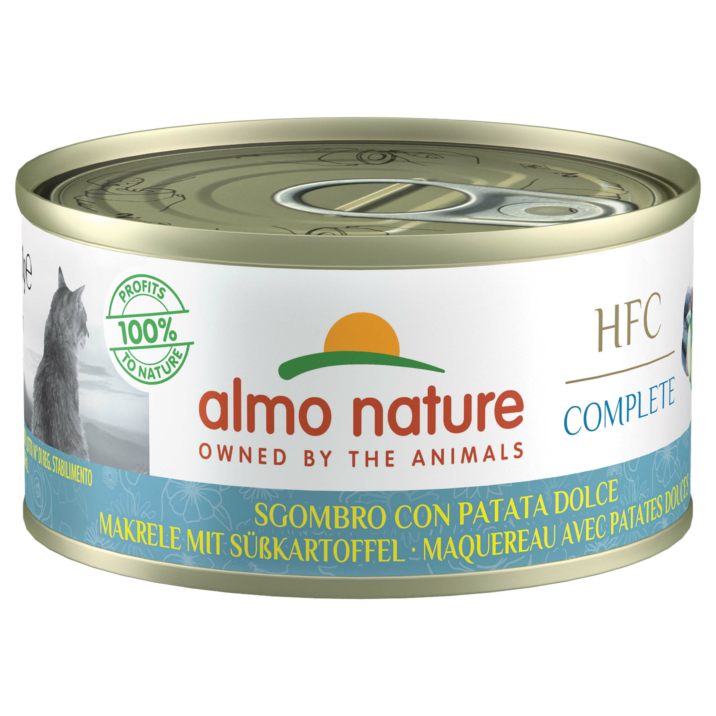 Almo Nature HFC Complete Nourriture pour chats HFC Maquereau avec Patate douce 24x70g