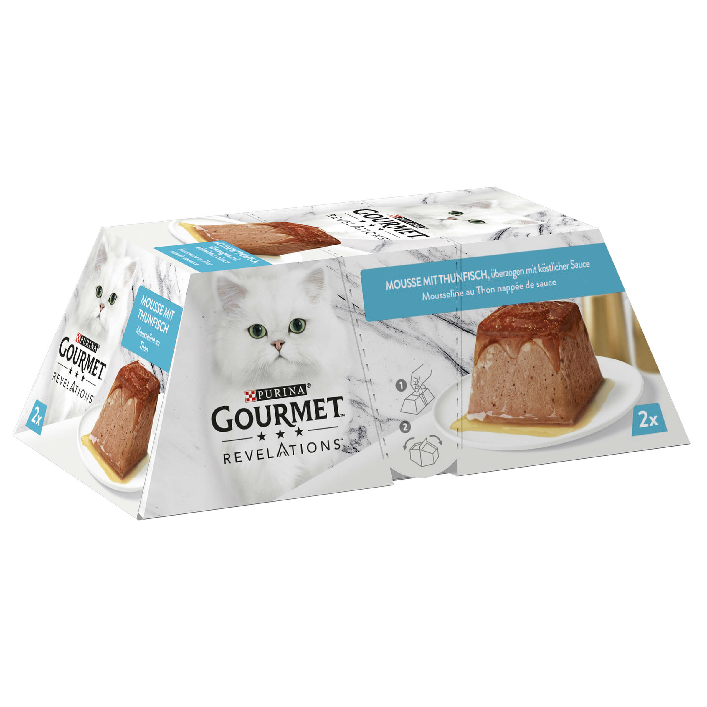 Aliment pour chats Gourmet Revelations Thon 2x57g