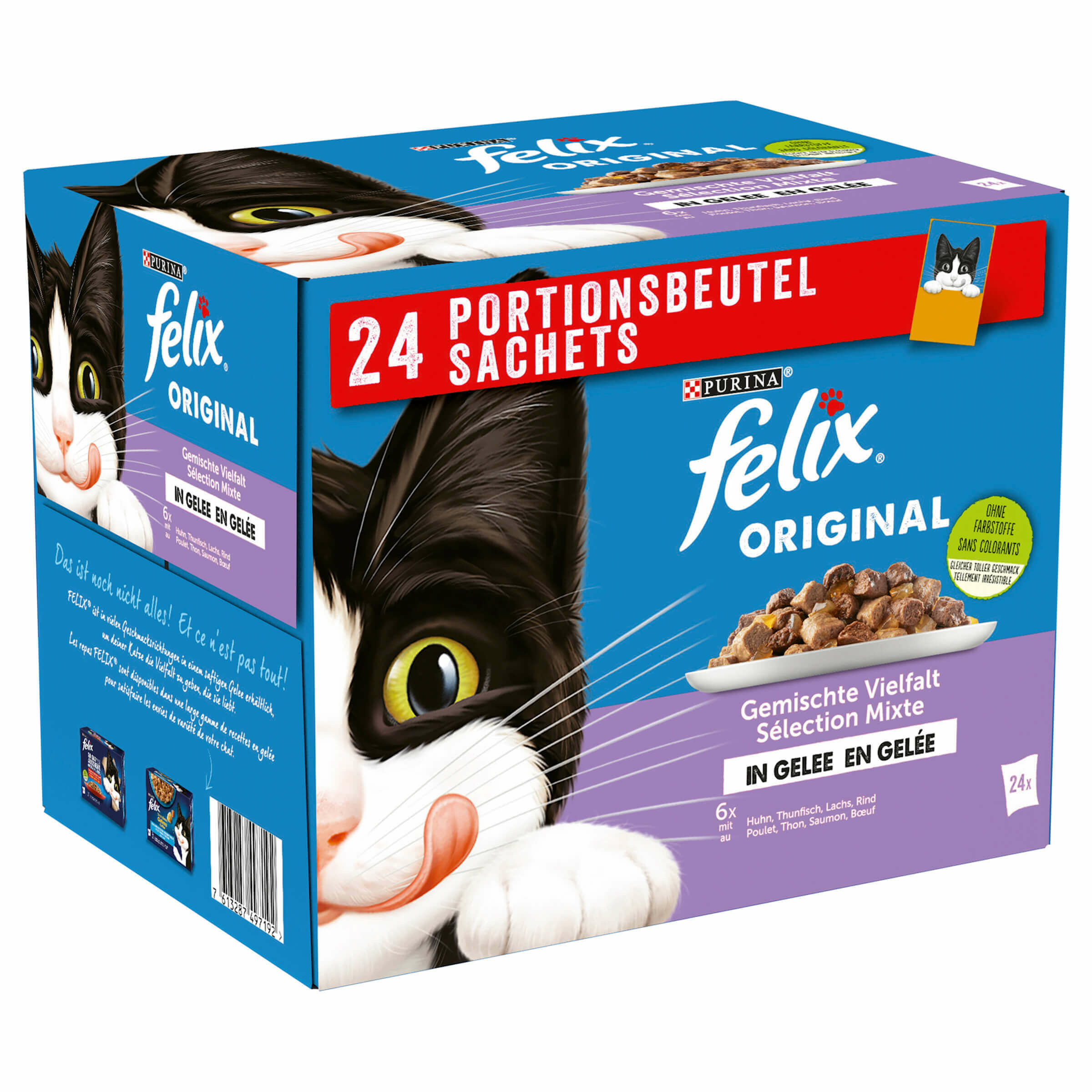 Aliment pour chats en gelée Felix Original Sélection mixte 24x85g