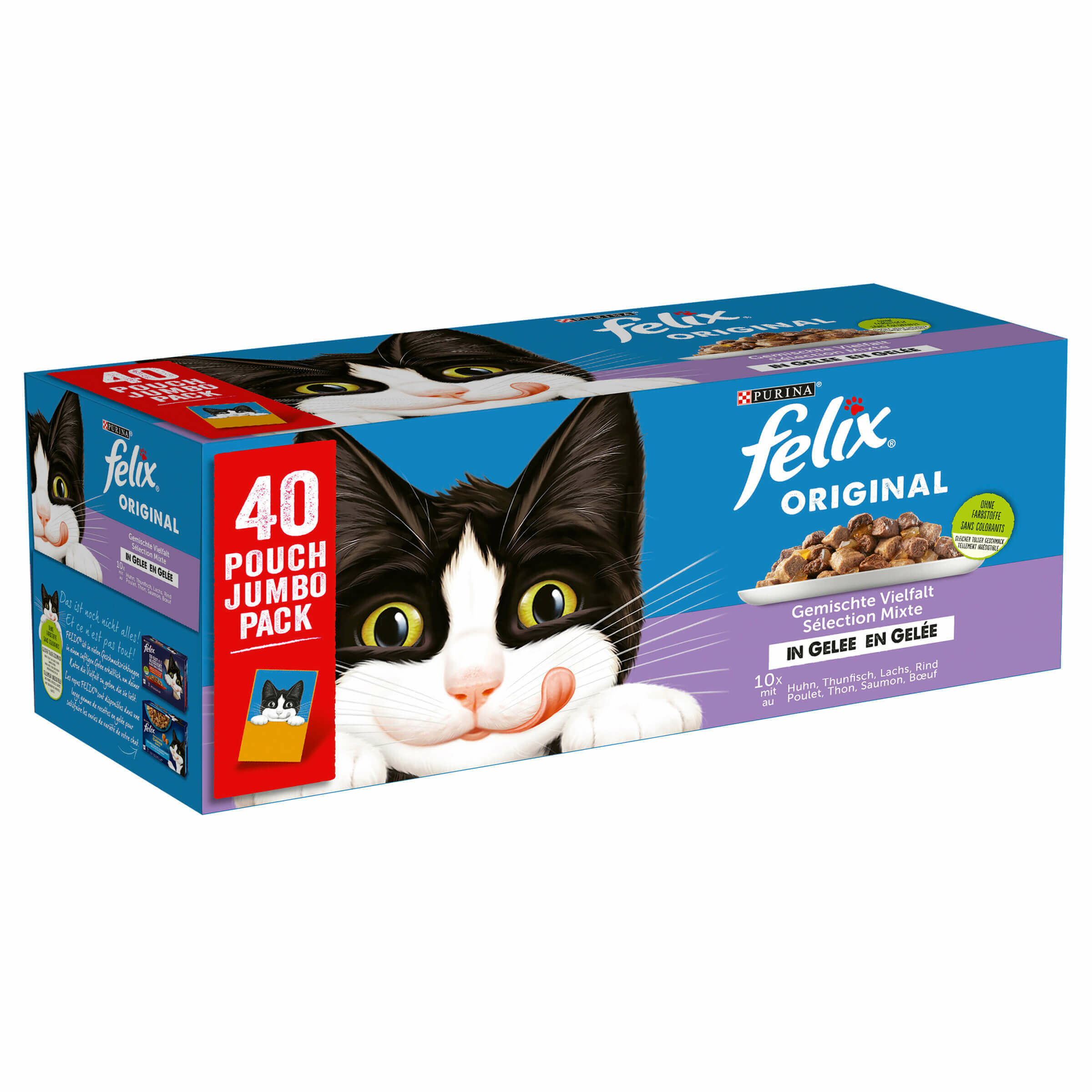 Aliment pour chats en gelée Felix Original Sélection mixte 40x85g