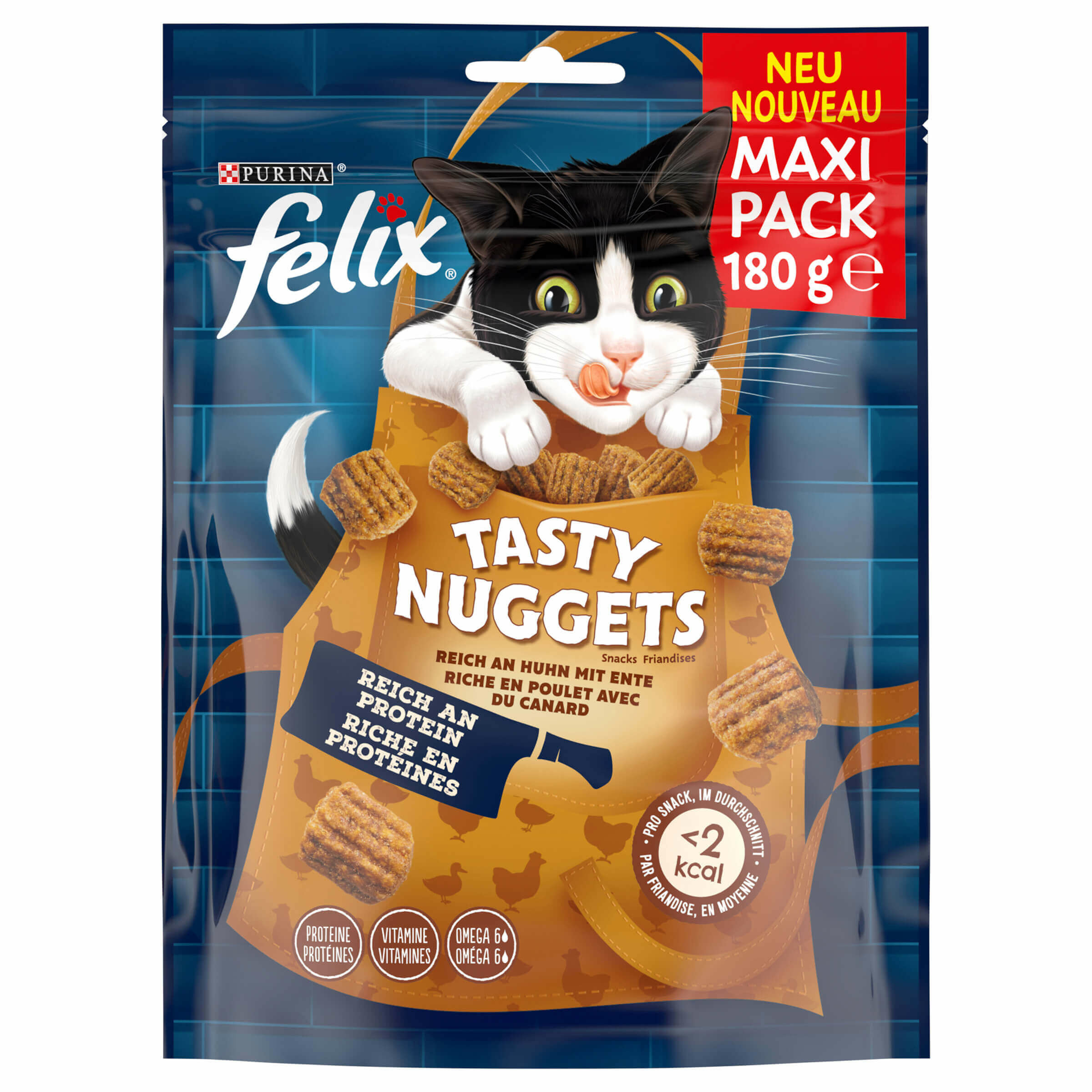 Aliment pour chats Felix Tasty nuggets Poulet-Canard