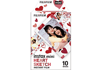 10 Films Instantané Fujifilm Mini Heart Sketch