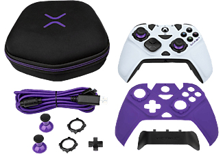 Manette filaire pour Xbox One et Xbox Séries X Pdp Victrix Gambit Blanc et noir