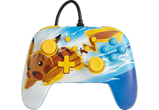 Manette filaire PowerA pour Nintendo Switch Pikachu Charge Bleu et Jaune