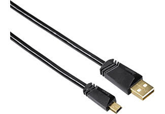 HAMA Câble mini USB-2.0 125208, 1.8 m - Câble, 1.8 m, 480 Mbit/s, Noir
