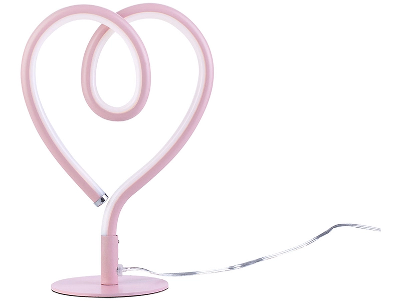 Lampe à poser LED HEART 23.5cm 6W rose