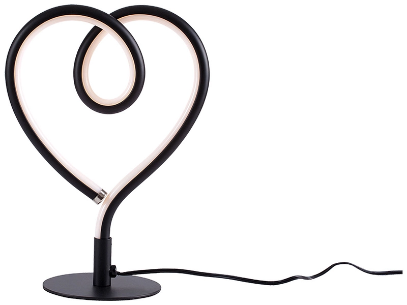 Lampe à poser LED HEART 23.5cm 6W noir