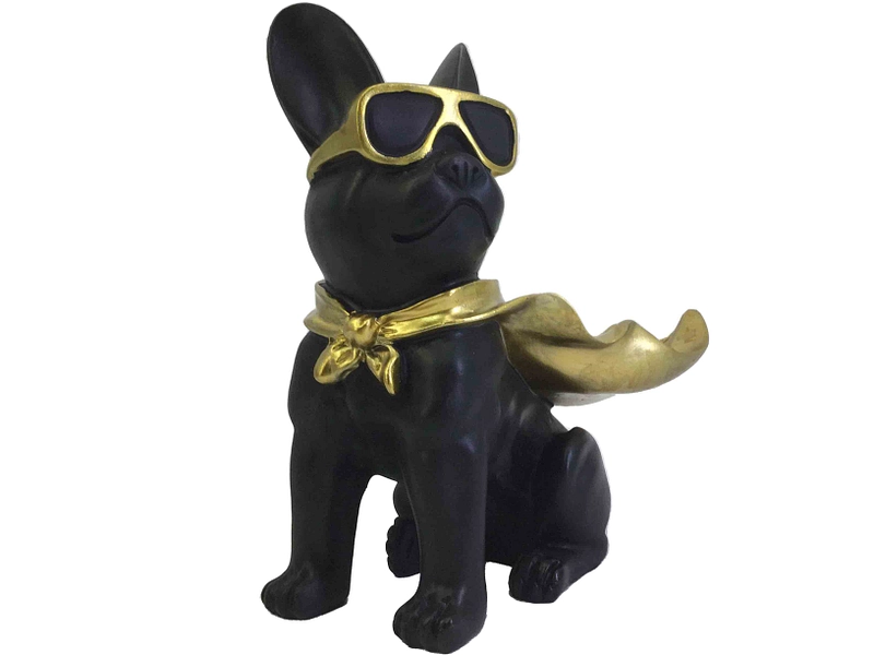 Figurine chien FRED Noir