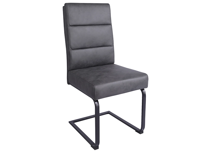 Chaise CRUSH cuir synthétique gris