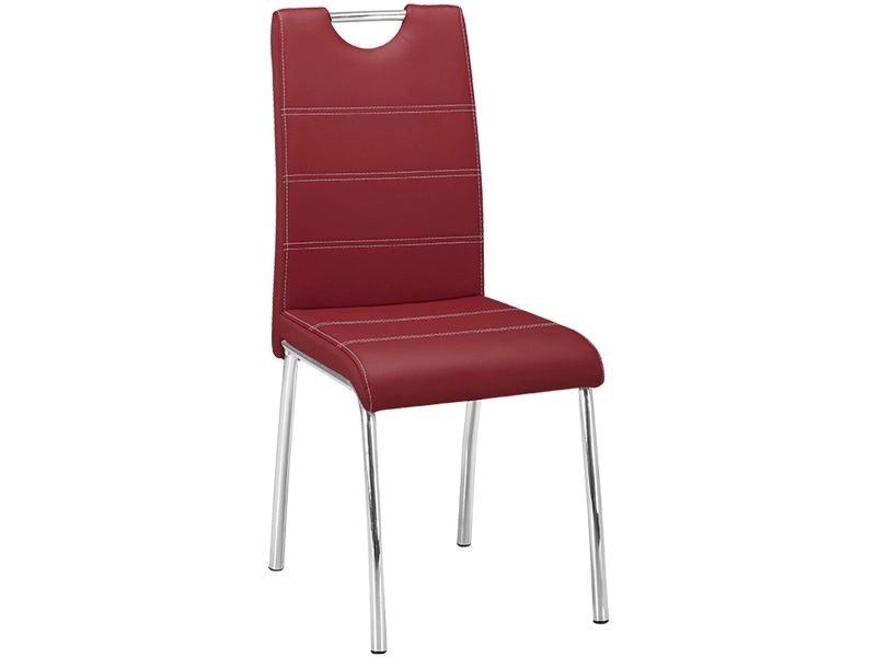 Chaise ARIMA cuir synthétique rouge