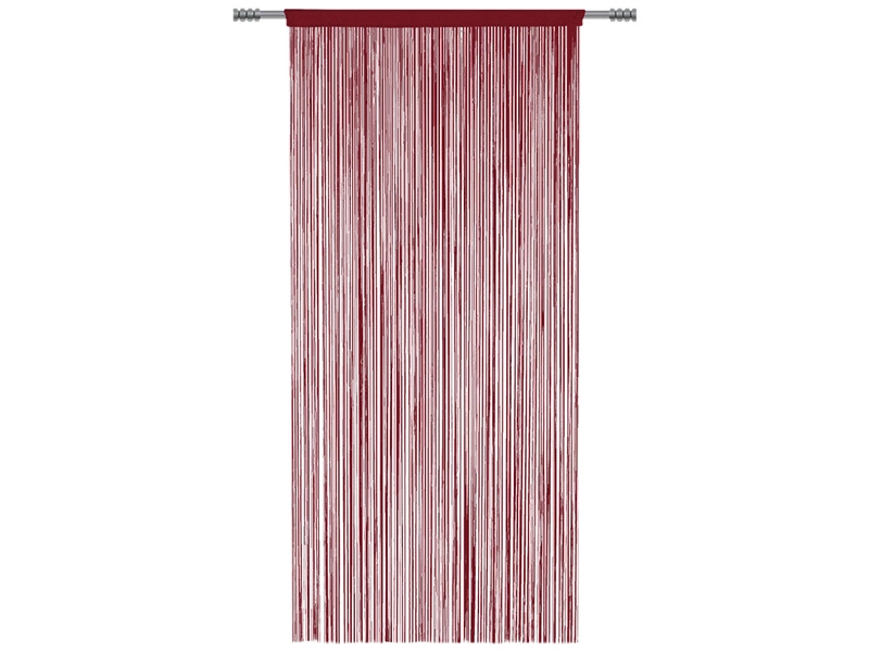 Rideau NEW VEGAS 90x245cm patte / galon fronceur transparent rouge