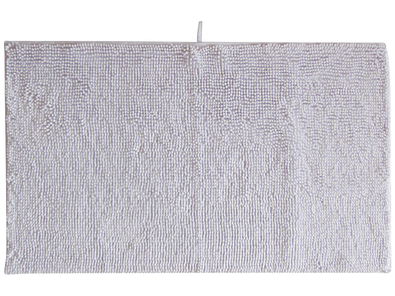 Tapis de salle de bain CHENILLE blanc 100 cm x 60 cm