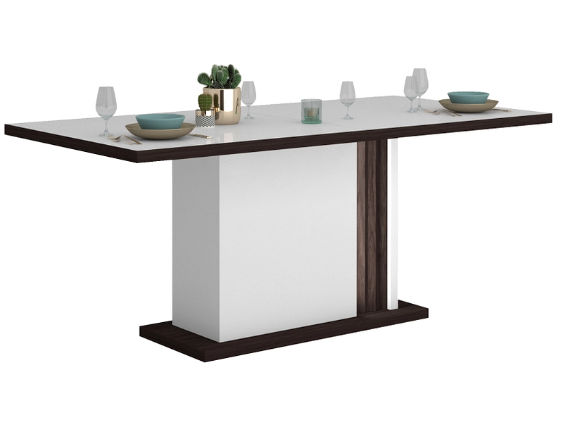 Table extensible AROLLA 180-225x100x76cm blanc