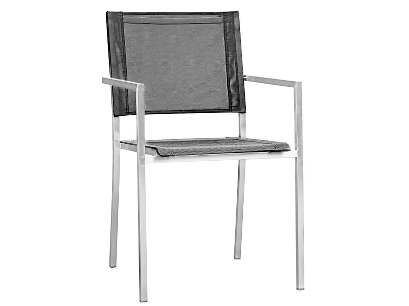 Chaise de jardin AROW acier inoxydable gris
