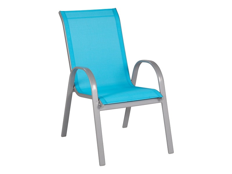 Chaise de jardin COLOR aluminium bleu