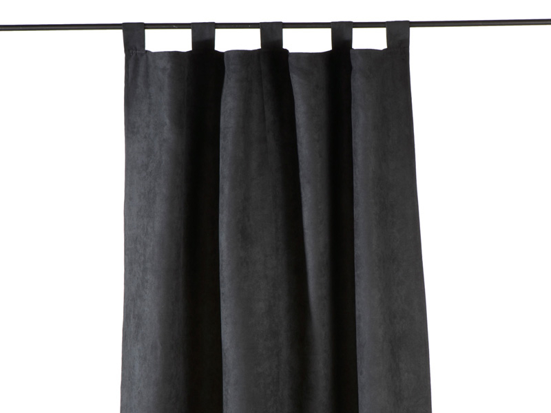 Rideau MILANO 110 cm x 240 cm polyester noir occultant