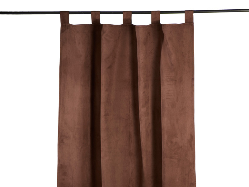 Rideau MILANO 110 cm x 240 cm polyester brun occultant