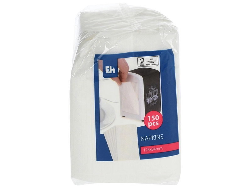 Set serviettes EDDY papier blanc