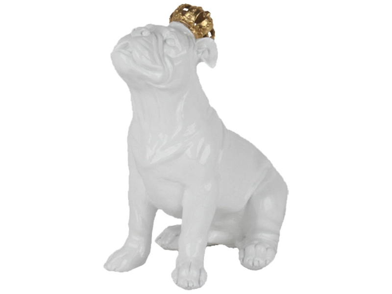 Figurine Bulldog WINDSOR blanc
