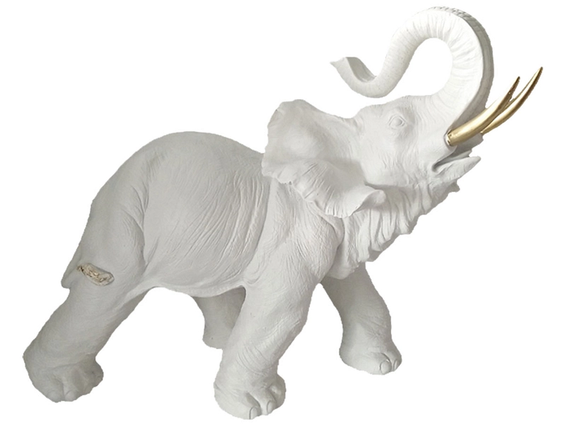 Figurine éléphant DAVIS blanc