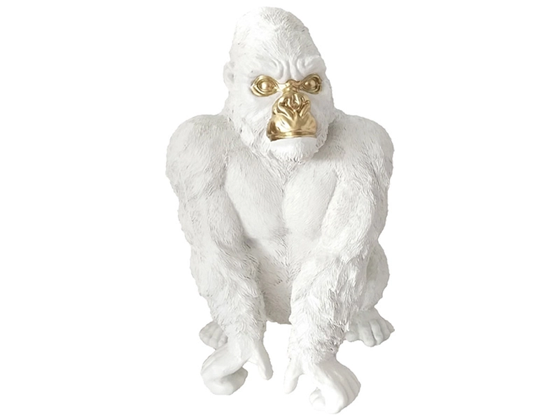 Figurine singe DAVIS blanc