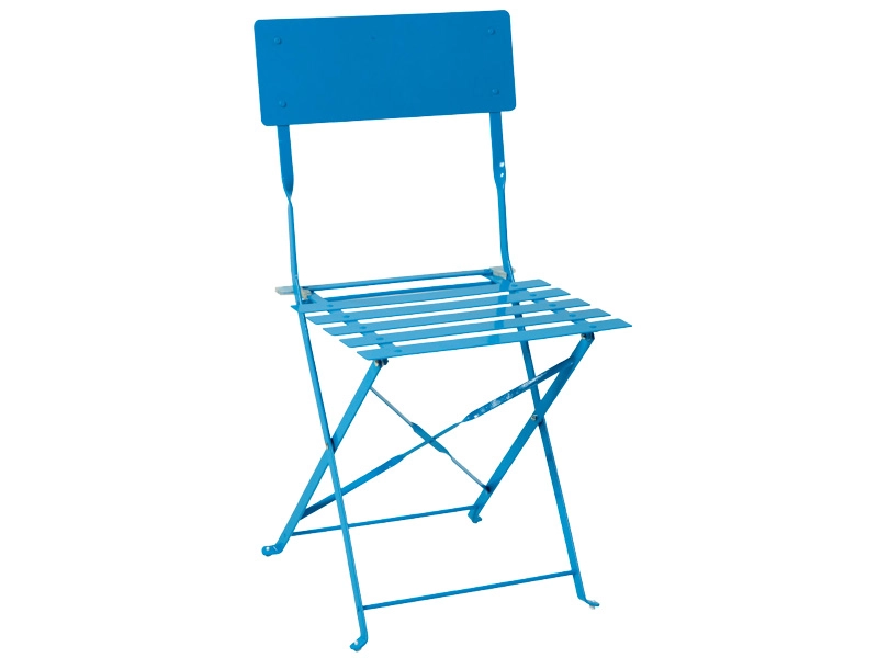 Chaise de jardin BARCELONA acier inoxydable bleu