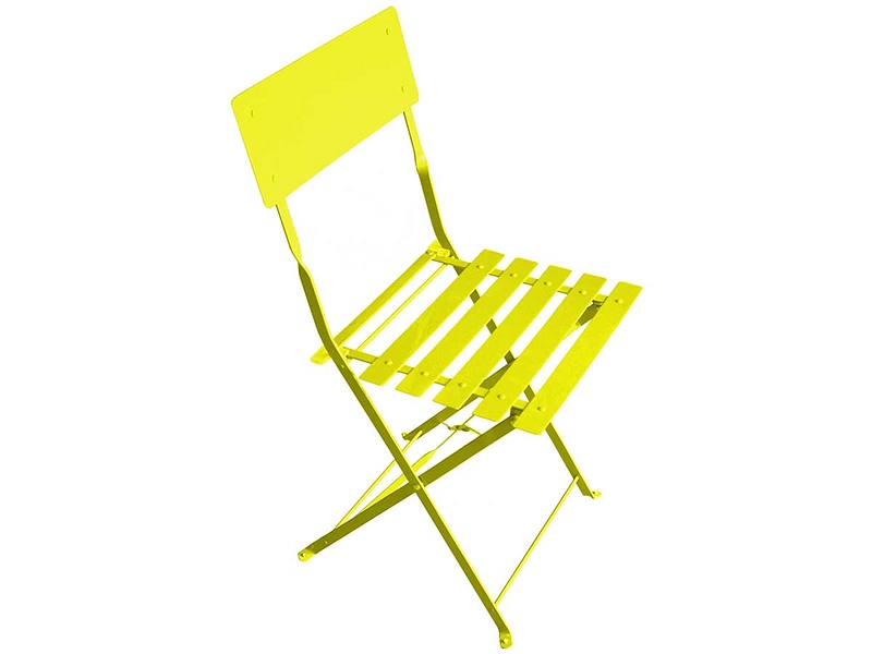 Chaise de jardin BARCELONA acier inoxydable jaune